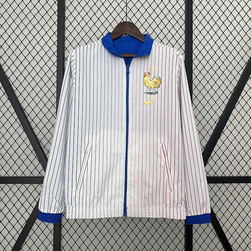 2024/2025 France Reversible Windbreaker(blue)Football Shirt