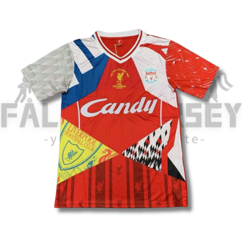 2005 Retro Liverpool Mixed Commemorative Edition Football Shirt