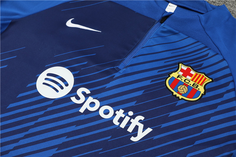 2025/2026 Barcelona Royal Blue Half-Pull Training Suit