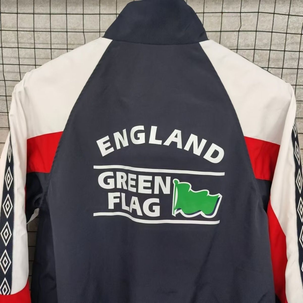 1998 England Retro Away Windbreaker Football Shirt