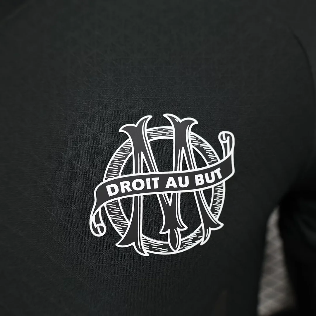 2024/2025 Olympique Marseille 125th Anniversary Black Football Shirt(Player Version )