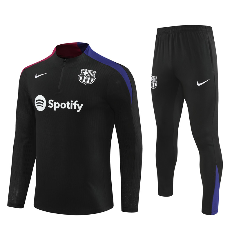 2024/2025 Barcelona Black Half-Pull Training Suit