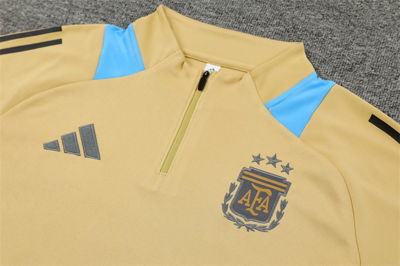 2024/2025 Argentina Gold Half-Pull Training Suit Player Edition