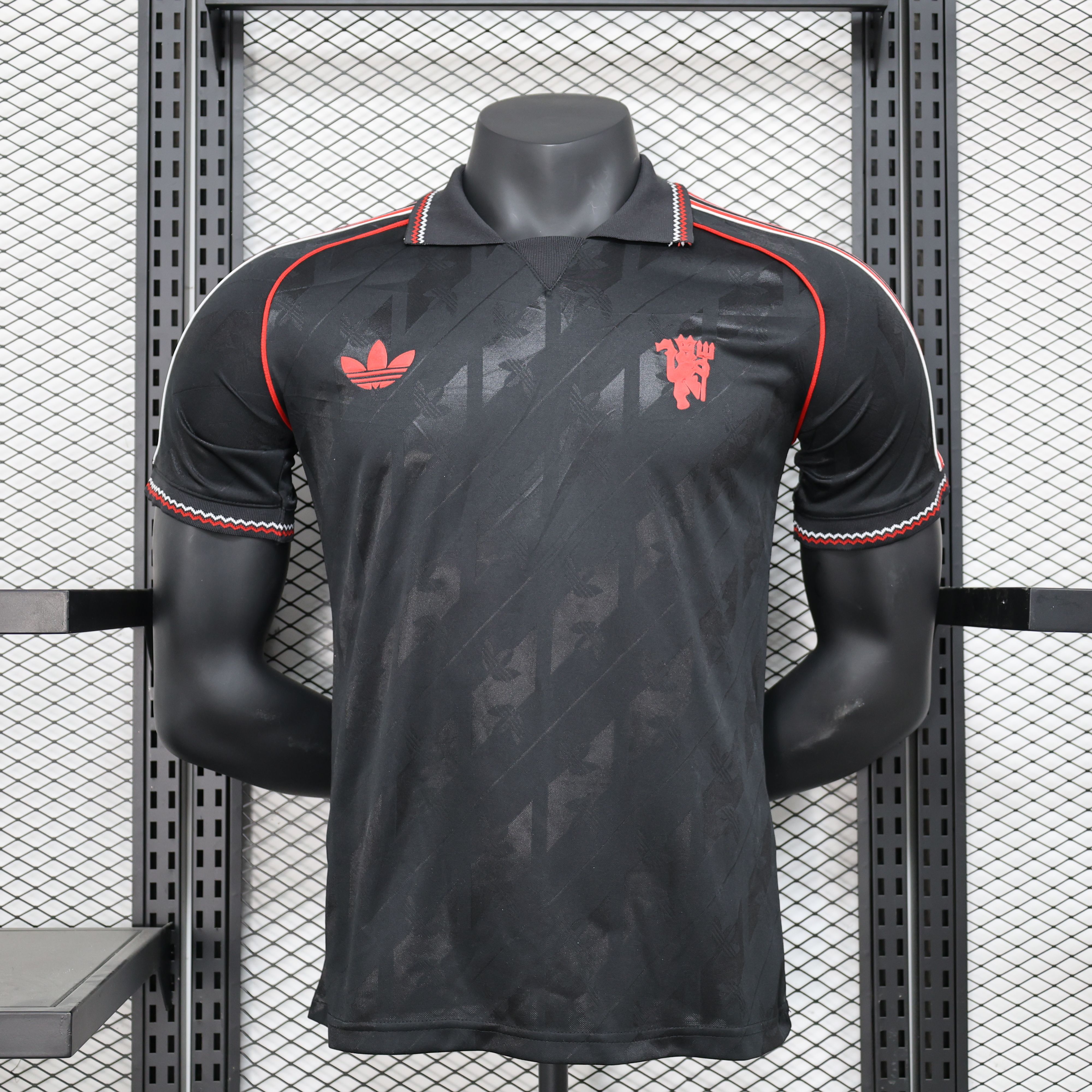 2024/2025 Manchester United black Retro soccer jersey For Player Version