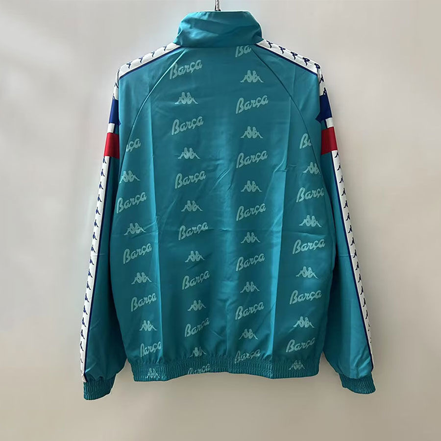 1992 Barcelona Blue Double-sided Windbreaker Football Jersey