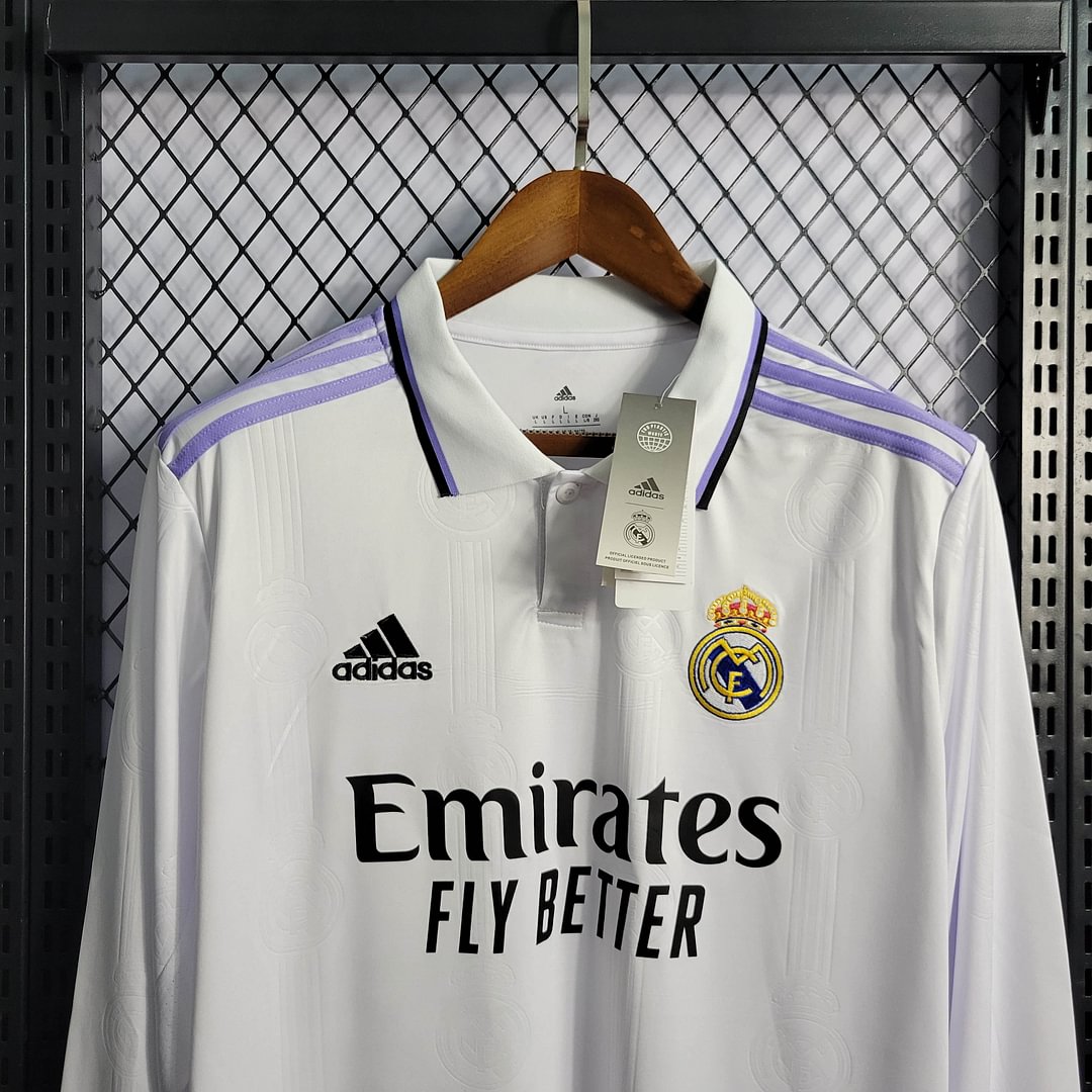 2022/2023 Real Madrid Long Sleeve Home Football Shirt