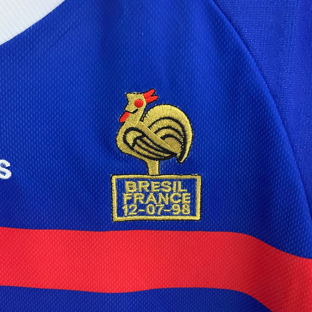 1998 France Retro Long Sleeve Home Football Shirt