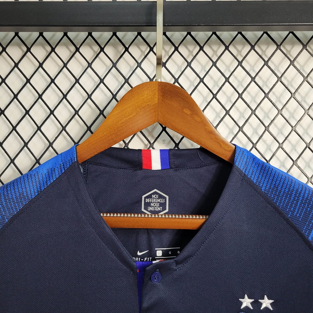 2018 France Retro Long Sleeve Home Football Shirt