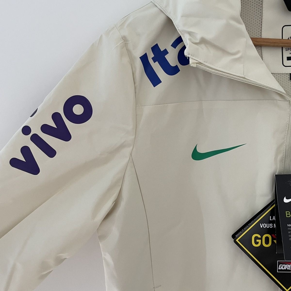 2024 Brazil Team Leader White Windbreaker Football Shirt