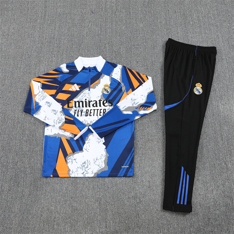 20255/2026 Real Madrid Long Zipped Jacket Training Suit