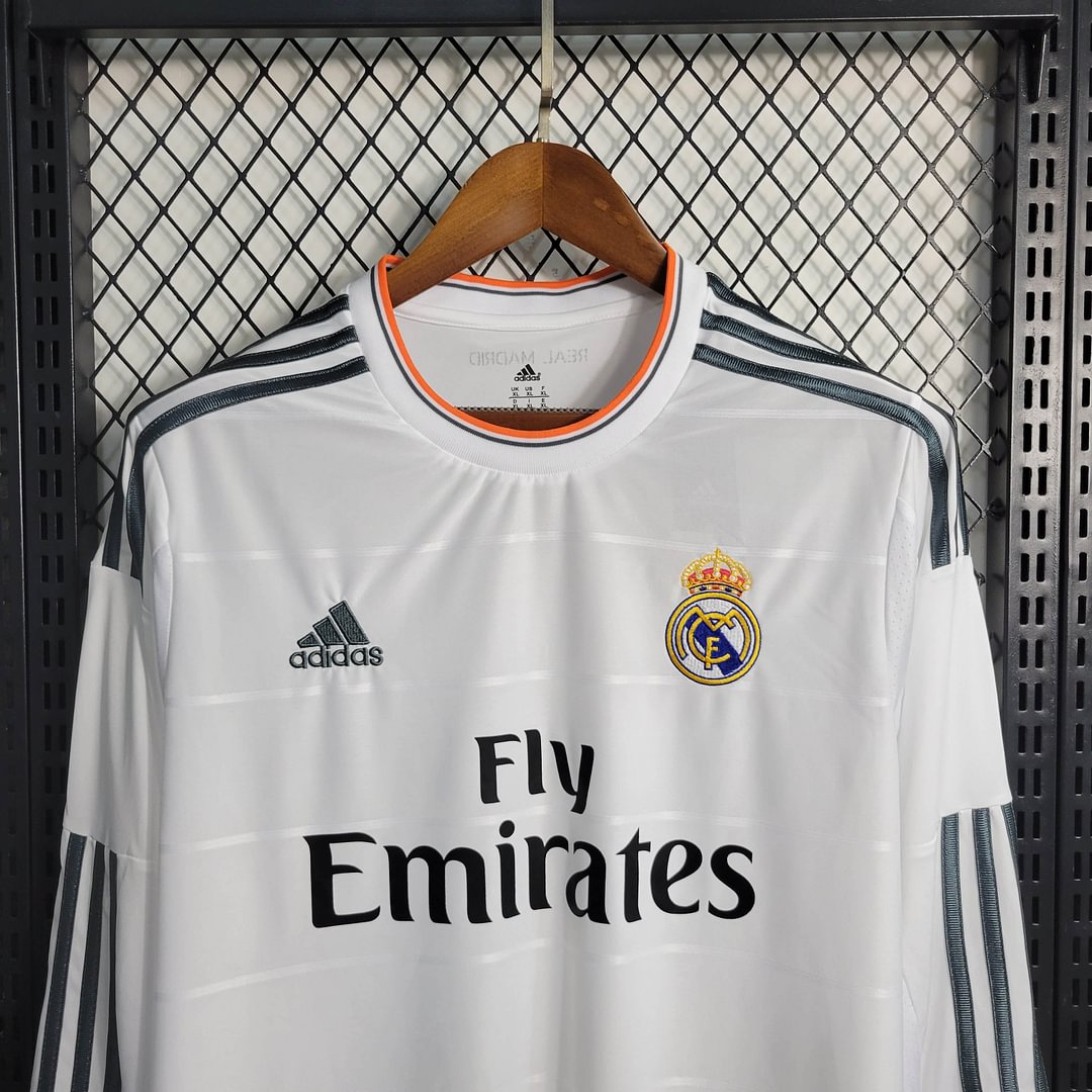 2013/2014 Real Madrid Retro Long Sleeve Home Football Shirt