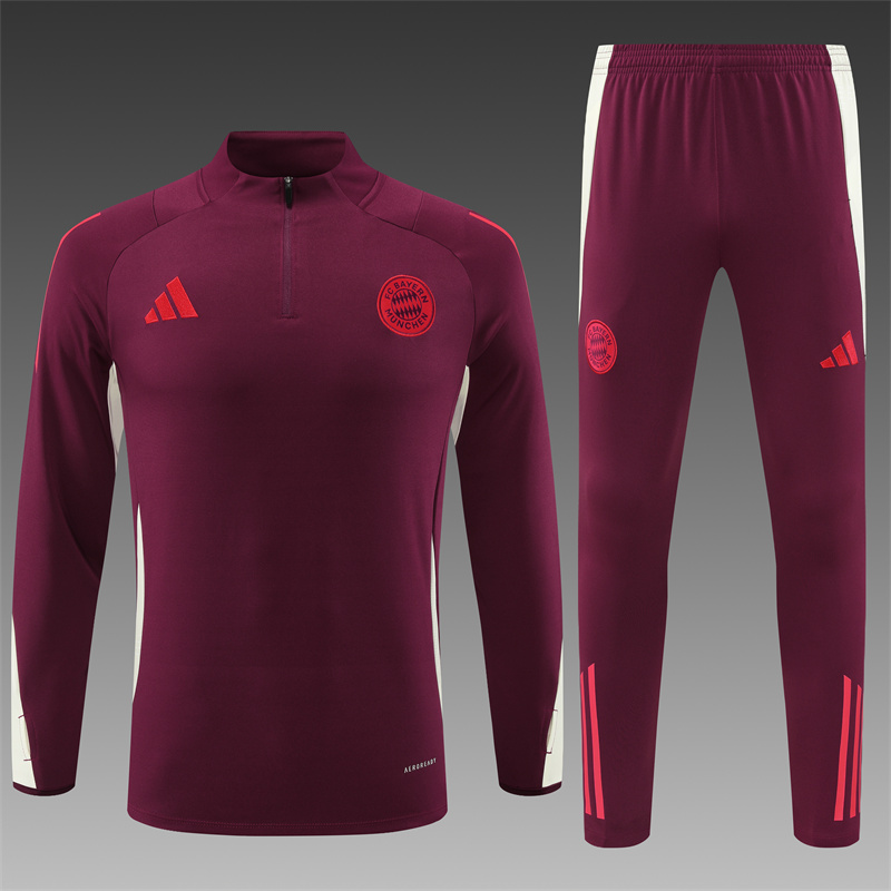 2024/2025 Bayern Pre-match Training Jujube Red Football Jersey For Player Edition