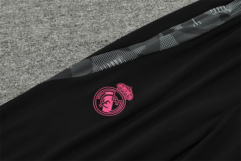 2024/2025 Real Madrid Long Zipped Jacket Training Suit Rose Red Football Shirt