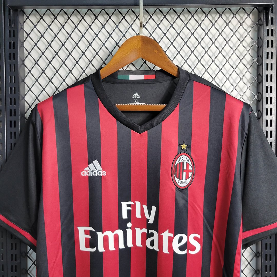2016/2017 AC Milan Retro Home Football Shirt For Player Version