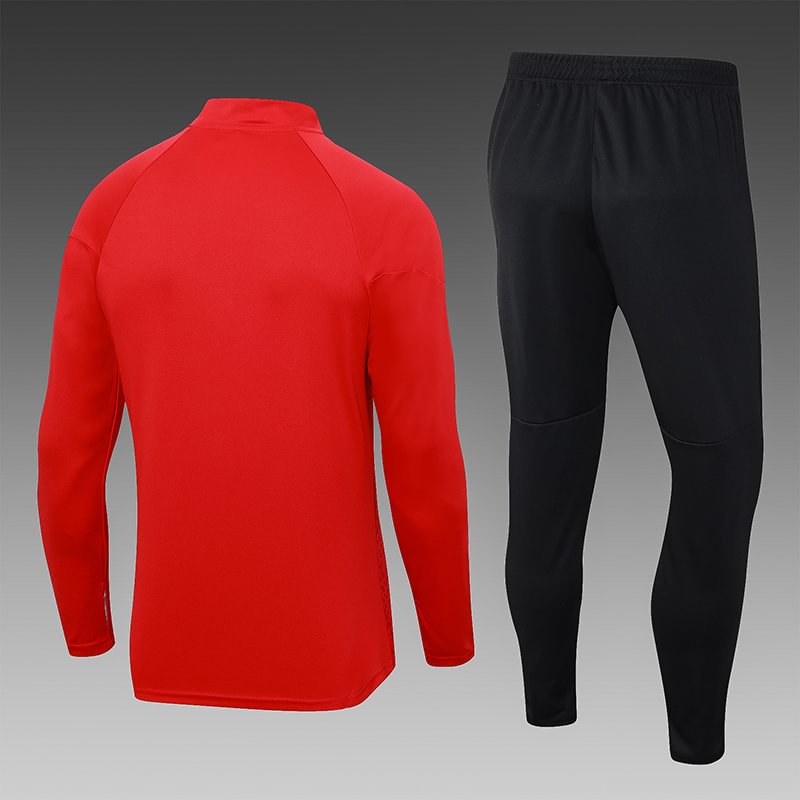 2023/2024 AC Milan Half-Pull Training Suit Red Football Shirt