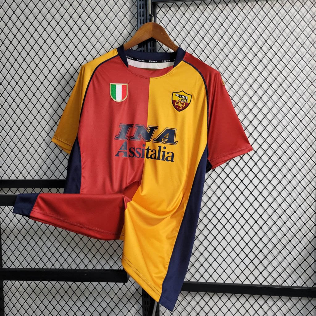 2001/2002 Retro AS Roma European Home Football Shirt ( Fans Edition )