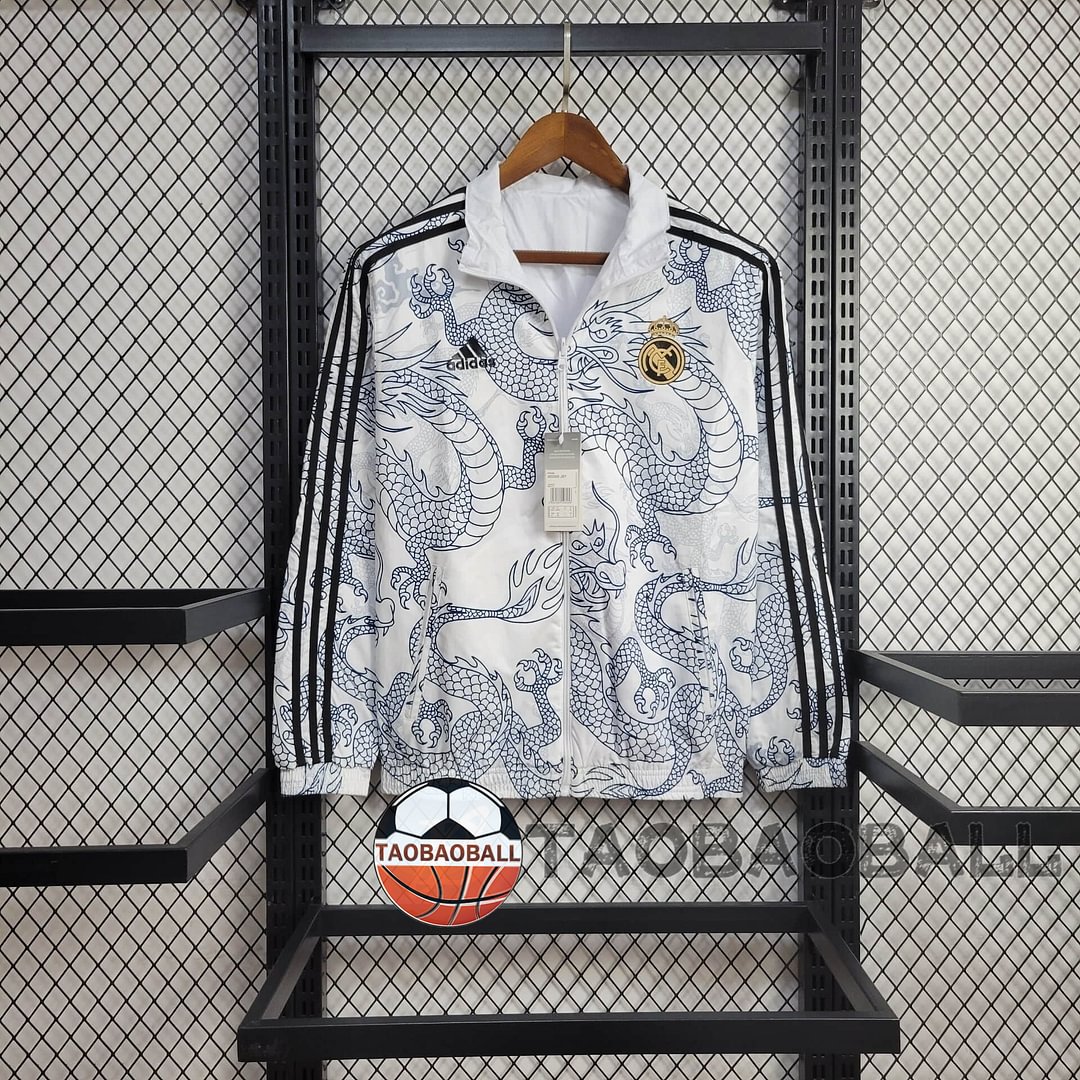 2024/2025 Real Madrid (white dragon) Reversible Windbreaker Football Shirt