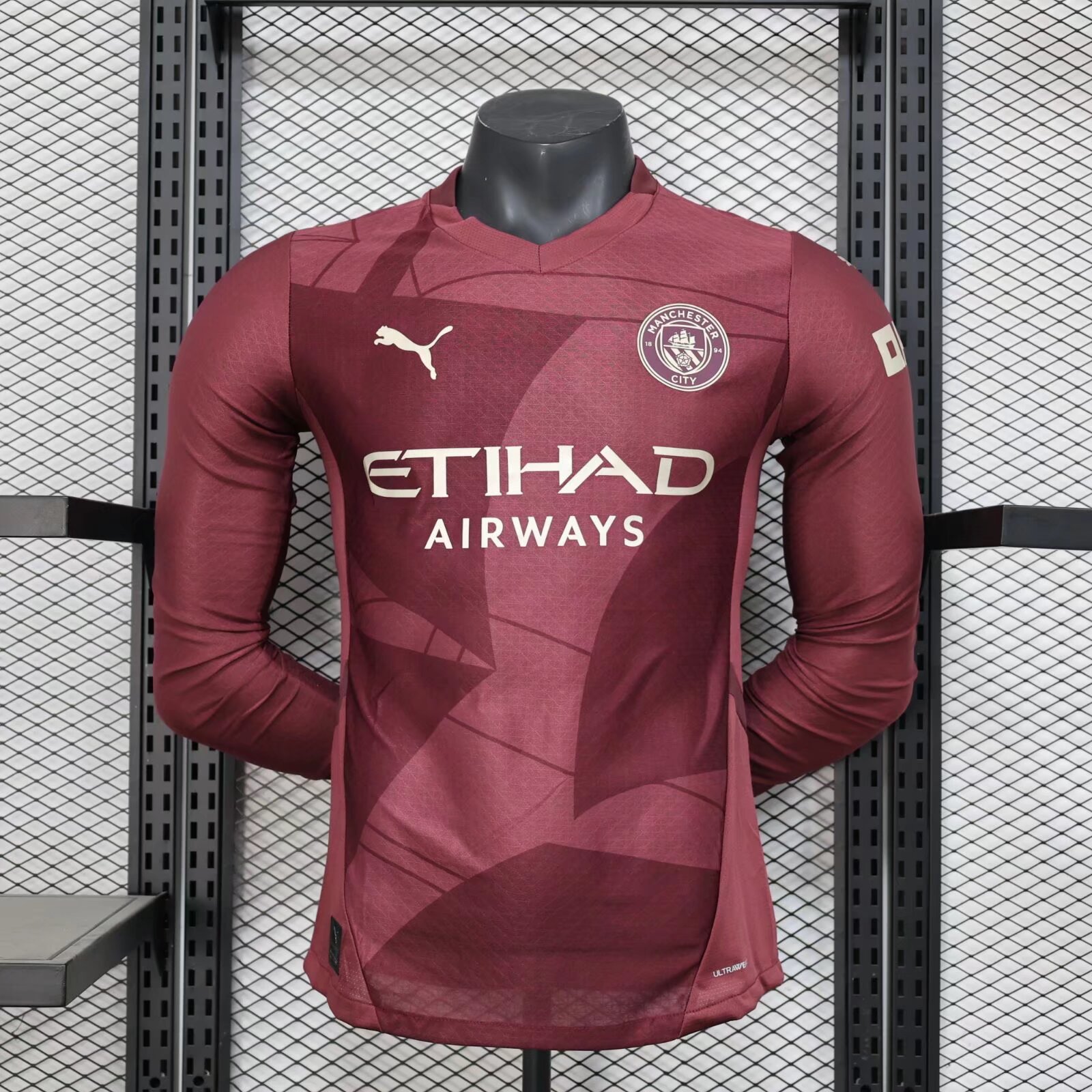 2024/2025 Manchester City Long Sleeve Second Away Football Shirt For Player Version