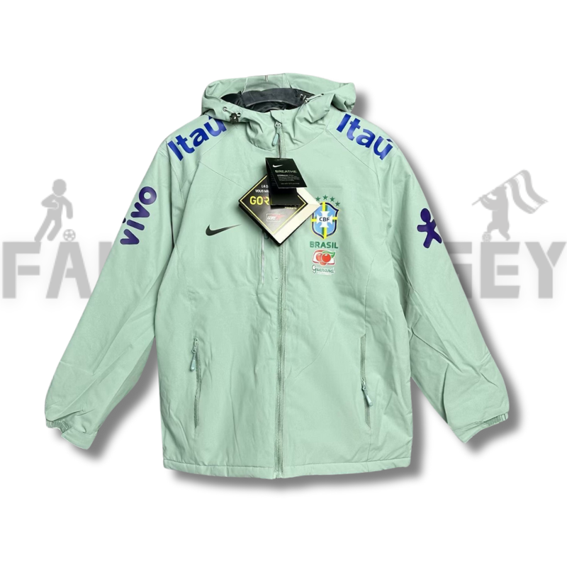 2024 Brazil Team Leader Green Windbreaker Football Shirt