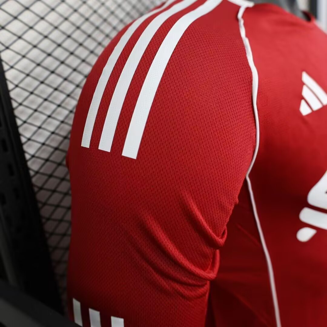 2025/2026 Liverpool Home Long Sleeve Jersey(Player Version)