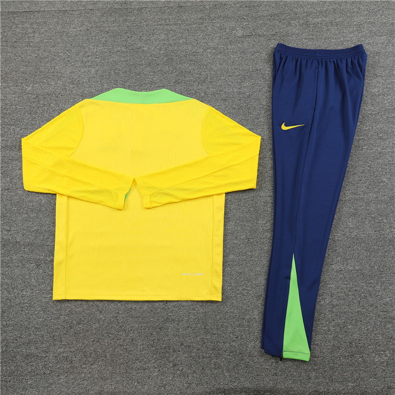 2024/2025 Brazil Prematch Yellow Football Jersey