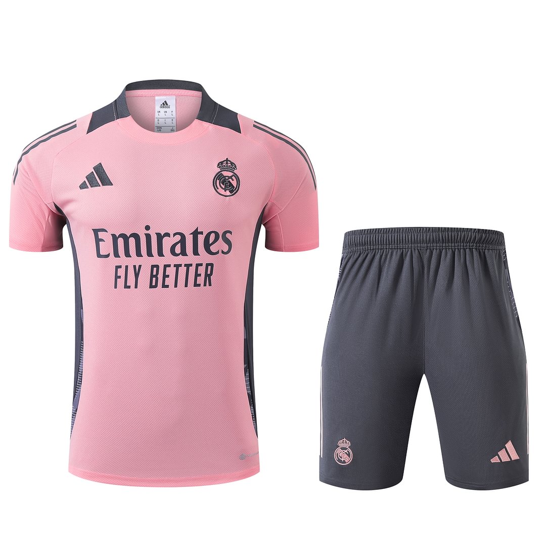 2024/2025 Real Madrid Pink Training Wear Suit Shirt
