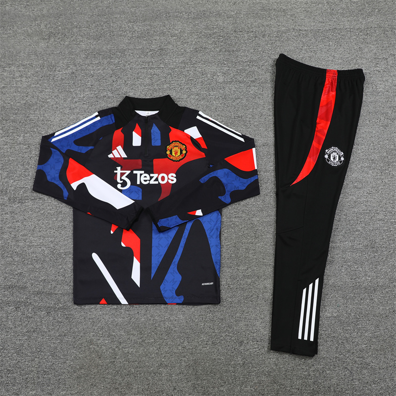 2024/2025 Manchester United Half-Pull Training Football Jersey
