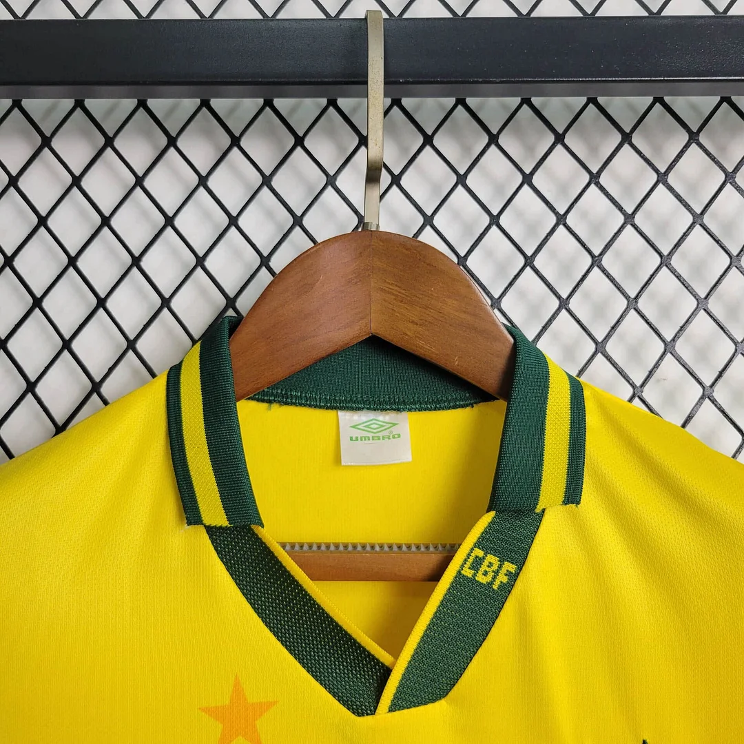 1994 Brazil Retro Home Football Shirt (For Kids )