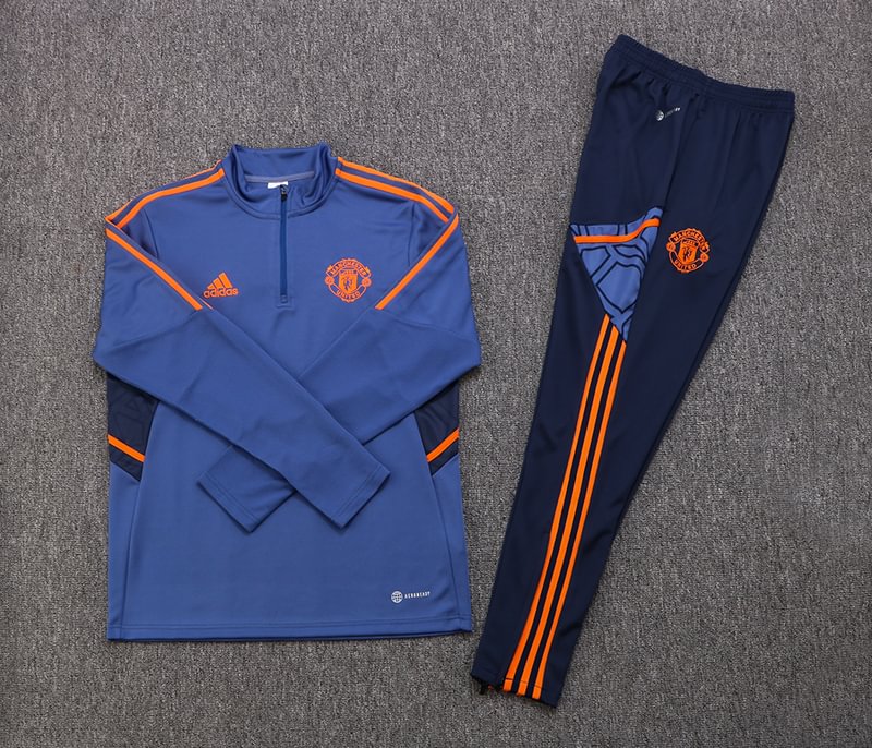 2022/2023 Manchester United Half-Pull Training Jersey Grey Basket Football Jersey