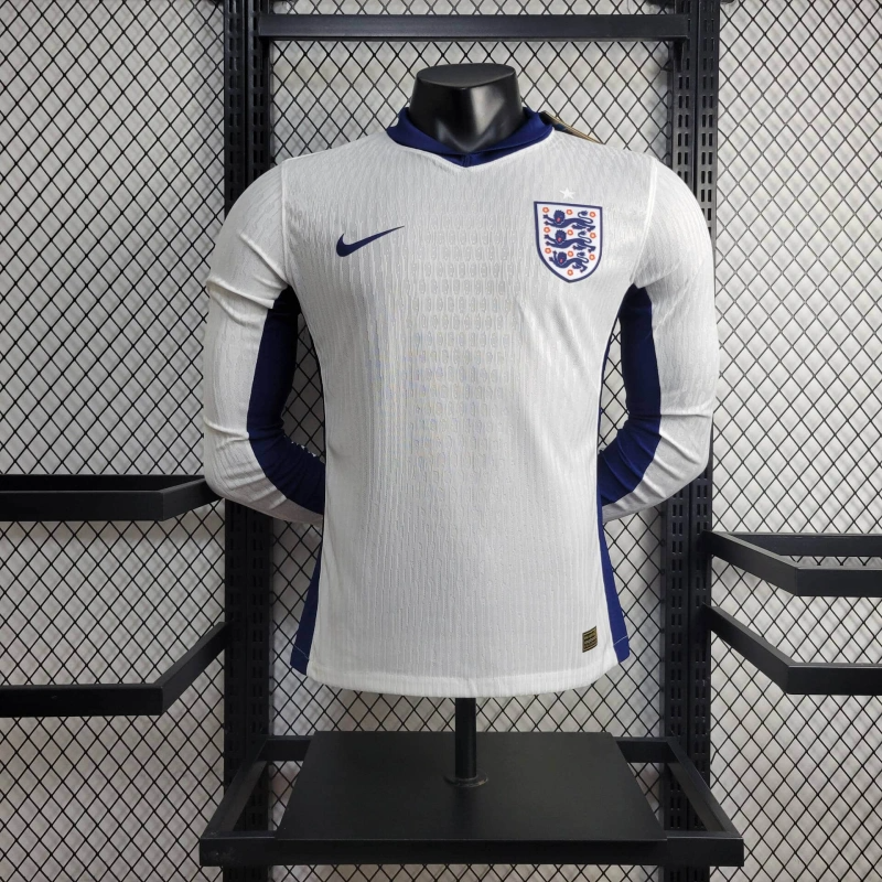 2024 England Long Sleeve Home Football Shirt ( Player Edition )