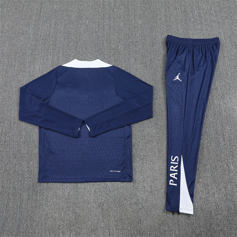 2025/2026 Paris Saint-Germain Royal Blue half zip training suit set