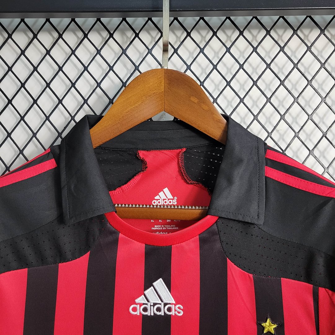 2007/2008 AC Milan Retro Long Sleeve Home Football Shirt