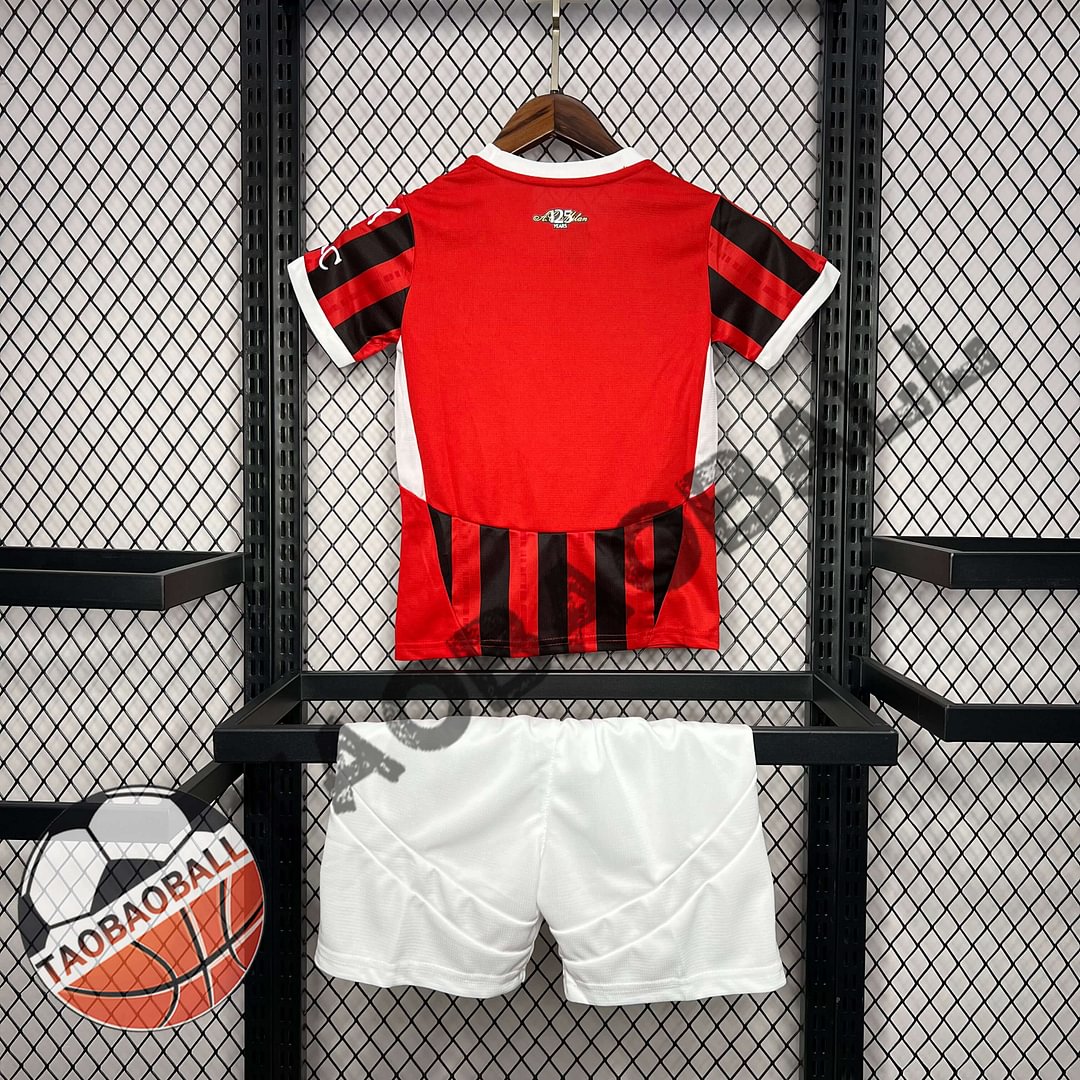 2024/2025 AC Milan Home Football Shirt Kids