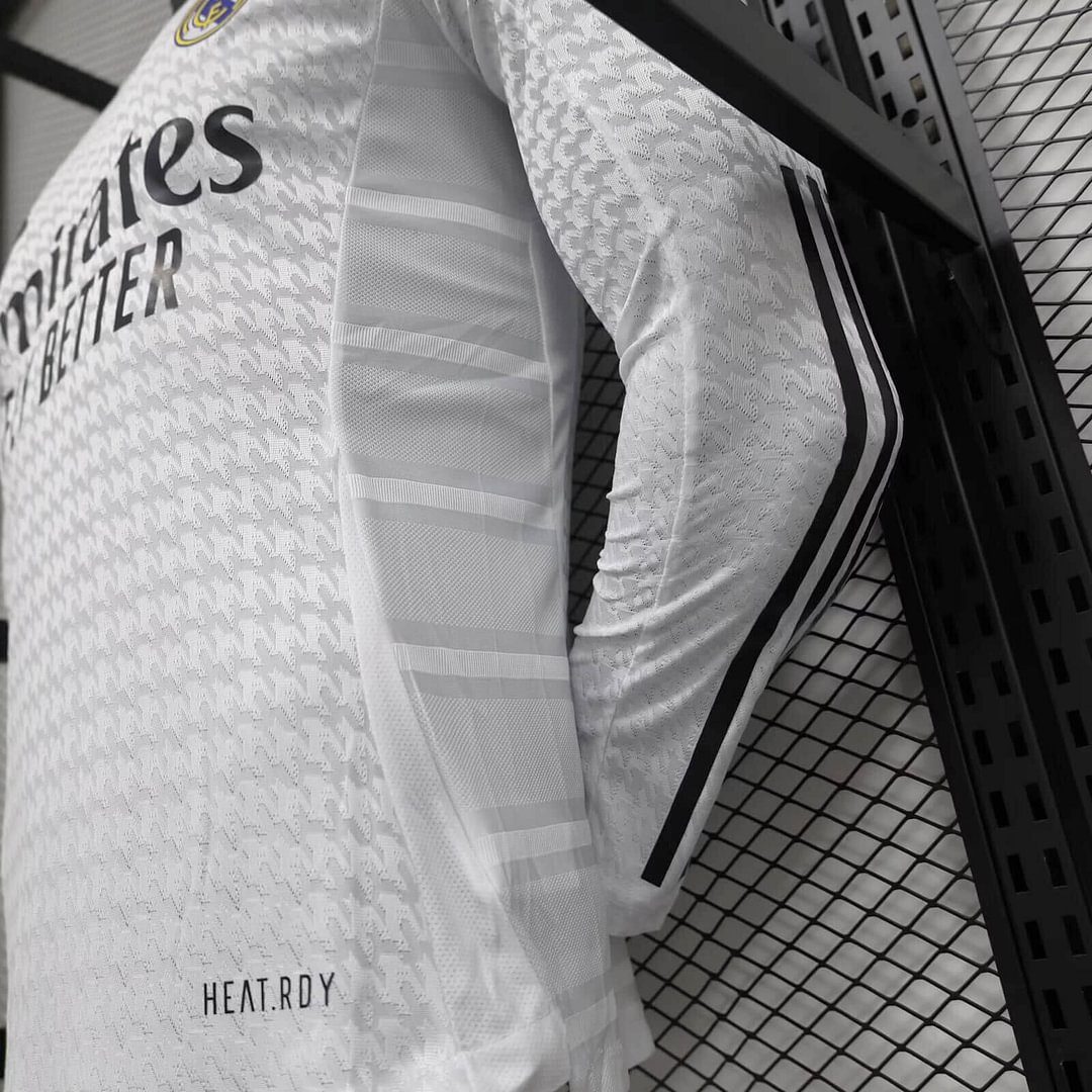 2024/2025 Real Madrid Home Long Sleeve Football Shirt For Player Version