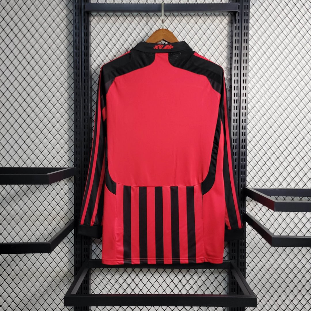 2007/2008 AC Milan Retro Long Sleeve Home Football Shirt