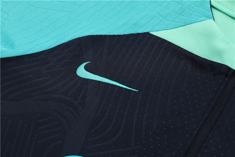 2025/2026 Barcelona blue black Half-Pull Training Suit