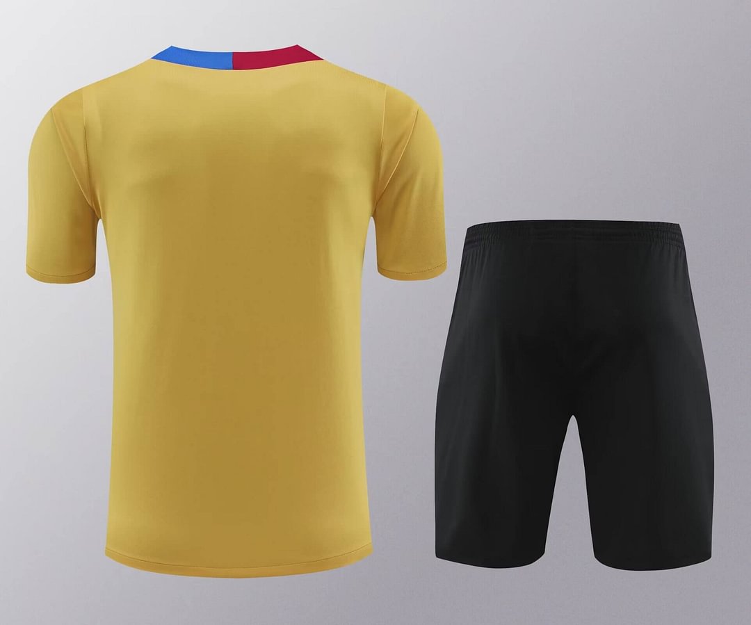 2024/2025 Barcelona Training Wear Gold Suit Shirt