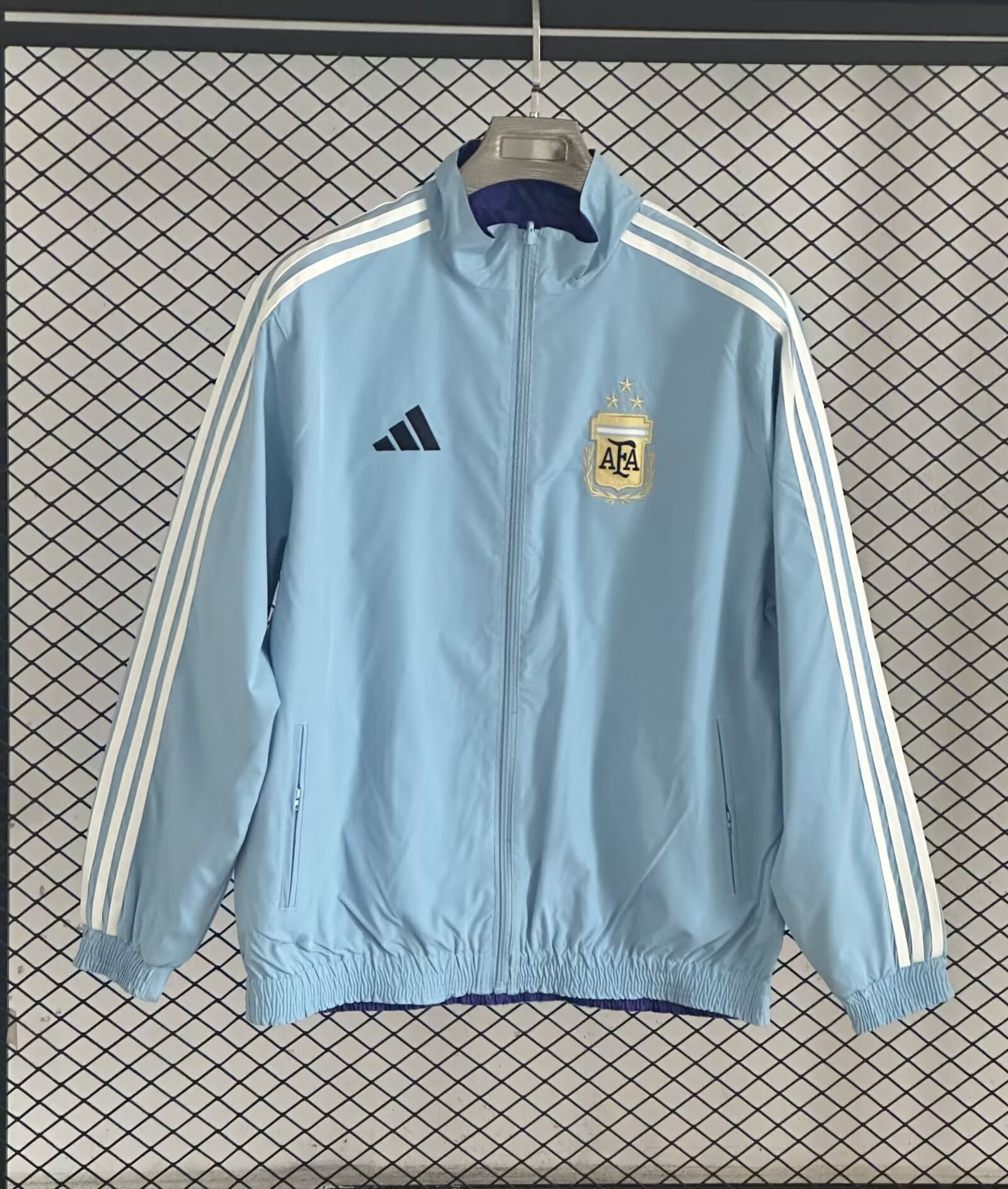 2022/2023 Argentina Reversible Windbreaker(Purple-Blue)Football Shirt