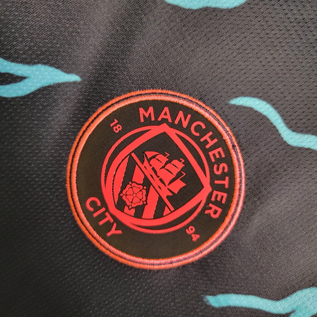 2023/2024 Manchester City Long Sleeve Third Away Football Shirt