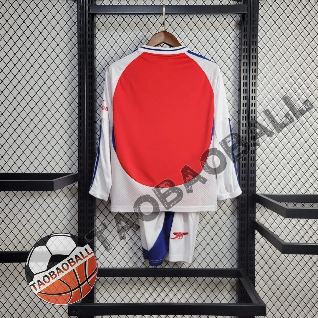 2024/2025 Long-Sleeve Arsenal Home Football Jersey Kids Size