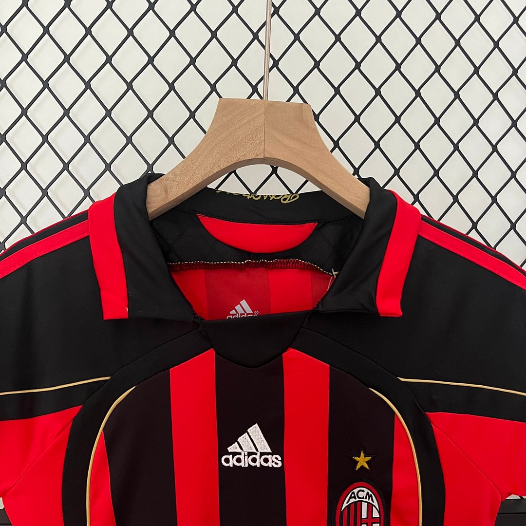 2006/2007 Retro AC Milan Home Champions League Football Shirt Kids
