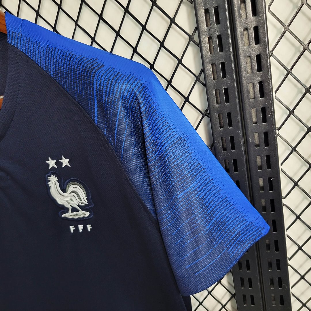 2018 France Retro Home Football Shirt
