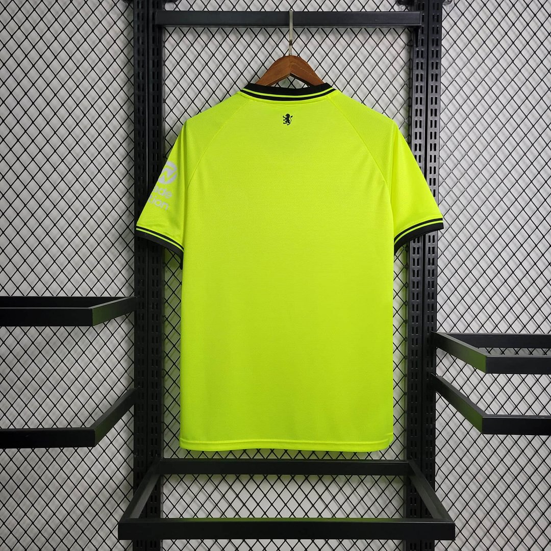 2023/2024 Aston Villa Fluorescent Green Football Shirt