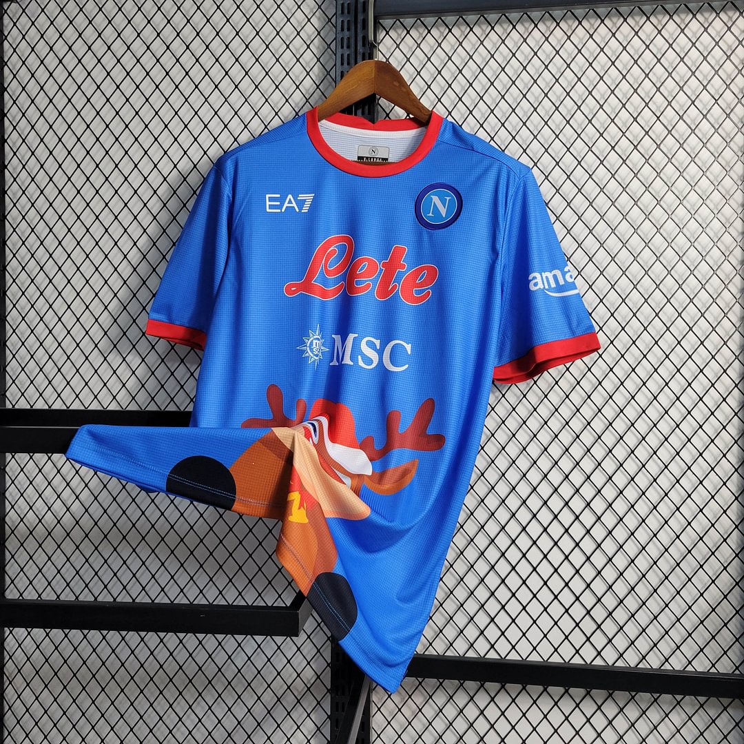 2022 Napoli Christmas Special Edition Blue Soccer Jersey( Fans Edition )