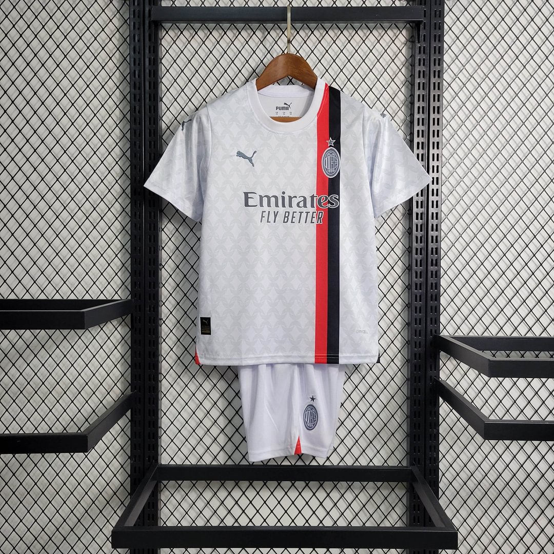 2023/2024 AC Milan Away Football Shirt Kids Size