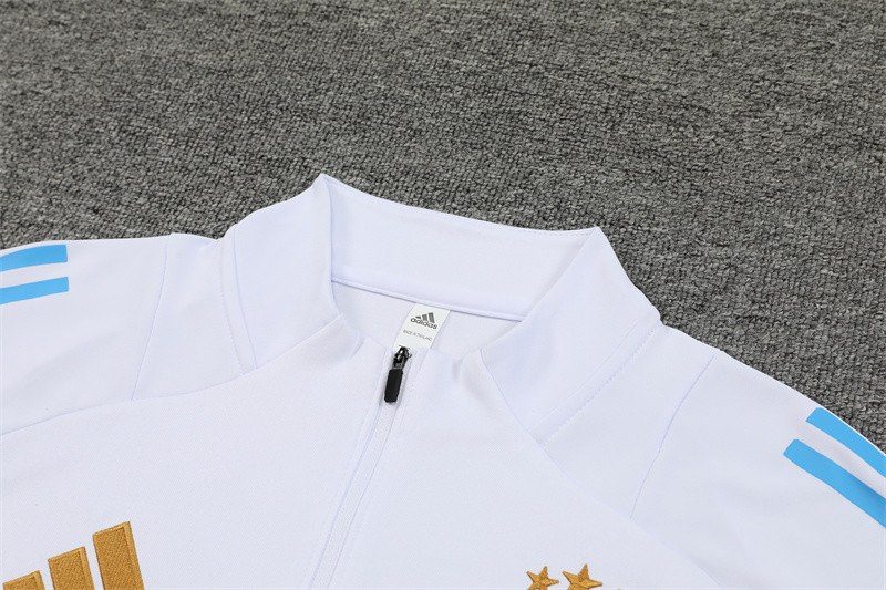 2024/2025 Argentina White Half-Pull Training Suit Player Edition
