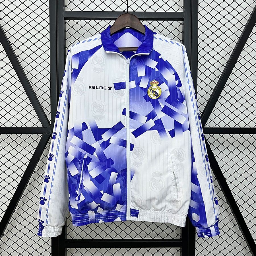 2025/2026 Real Madrid Reversible Windbreaker(Blue- White)Football Shirt