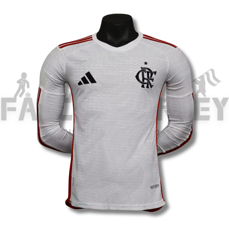 2024/2025 Flamengo White Long sleeves Away Football Shirt( Player Version)