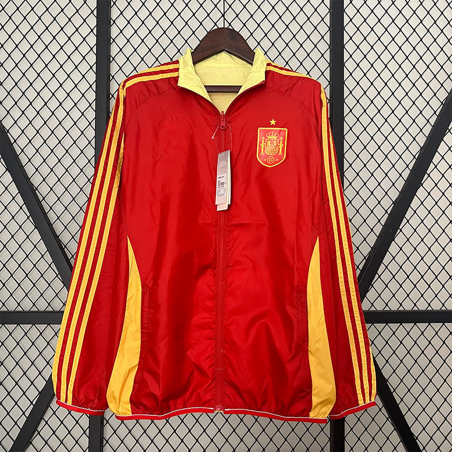 2025/2026 Spain Reversible Windbreaker(Red- Yellow)Football Shirt