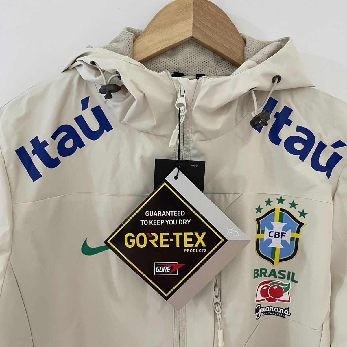 2024 Brazil Team Leader White Windbreaker Football Shirt